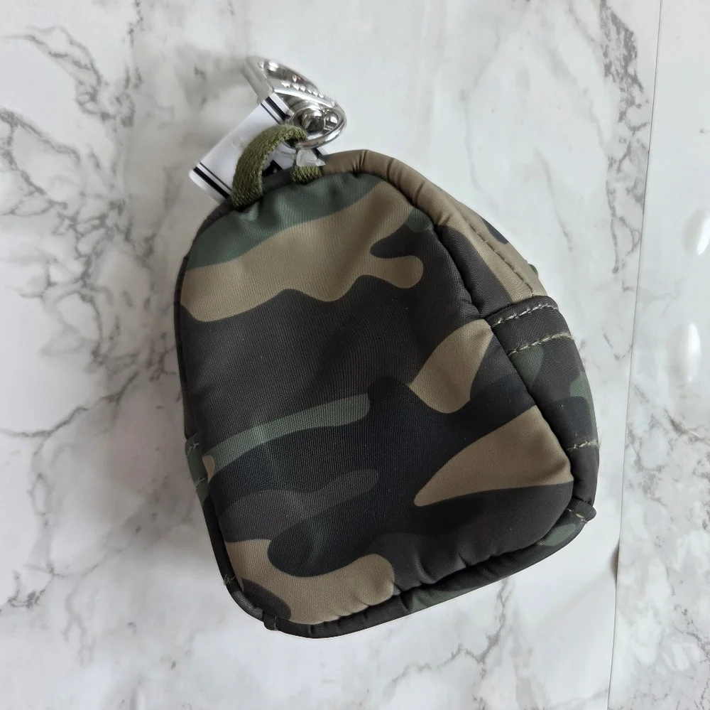 Victoria's Secret PINK Mini Backpack Keychain Charm Green Camo NWT